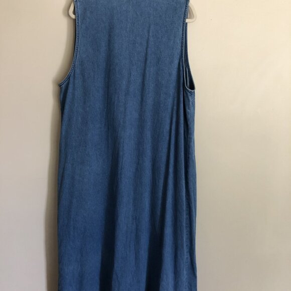 Vintage long denim button up dress (18W) - Picture 3 of 3